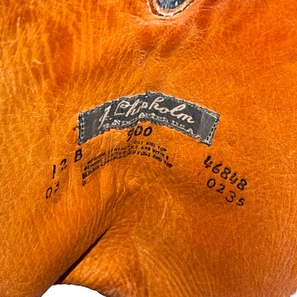 J Chrisholm Men’s Leather Cowboy Boots Black With Stitching Size 12B Made In USA - Picture 5 of 13